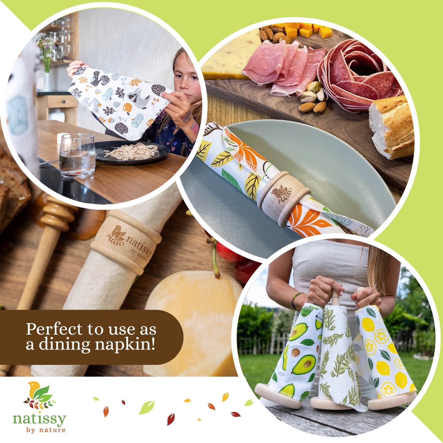 Reusable Paperless Kitchen Towels, Roll of 10 Washable Cotton Cloth Wipes MADE IN EU, Eco-Friendly Paper Towel Cleaning Alternative; Ultra Absorbent, Super Strong, Tear-Resistant & Multipurpose Paperless Replacement
