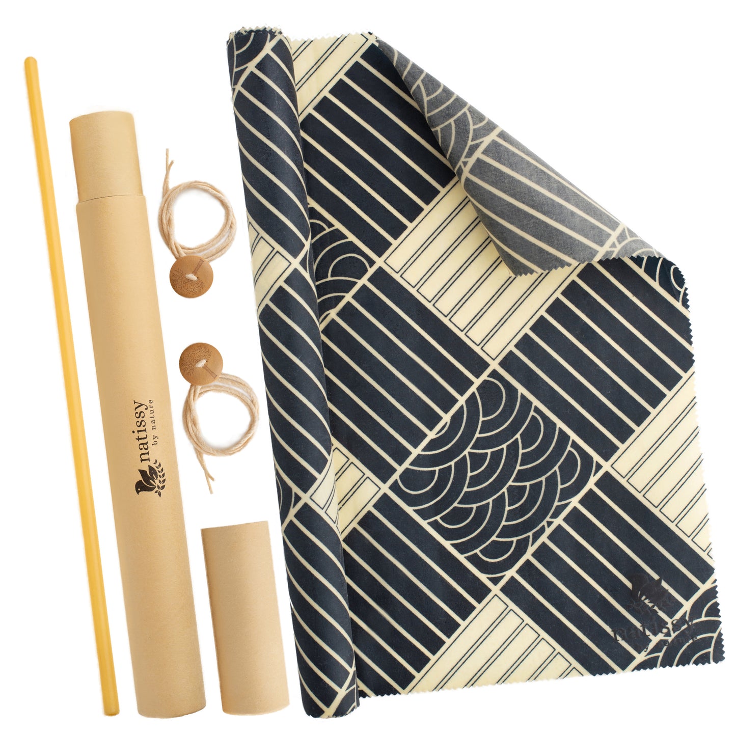 Beeswax Wraps, 1 Meter Roll of Reusable Organic Waxed Food Storage Cloth, Sustainable Plastic Free Bowl Cover & Eco-Friendly Wax Sandwich Wrapper, Zero Waste Cling Film Alternative for Cheese, Fruits