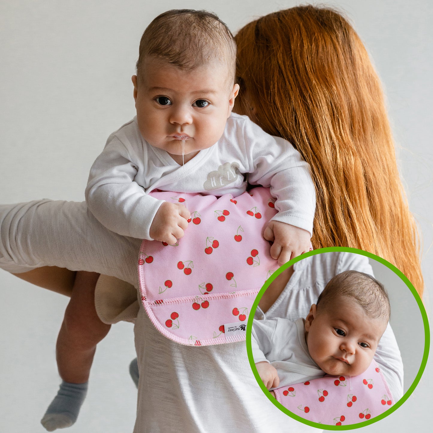 Baby Burp Cloths, 3-Pack of Double Layered Organic Cotton Milk Spit Up Towels for Newborns MADE IN EU, Extra Soft Bib and Absorbent Burping Rags, Quick Drying Receiving Blankets for Girls and Boys