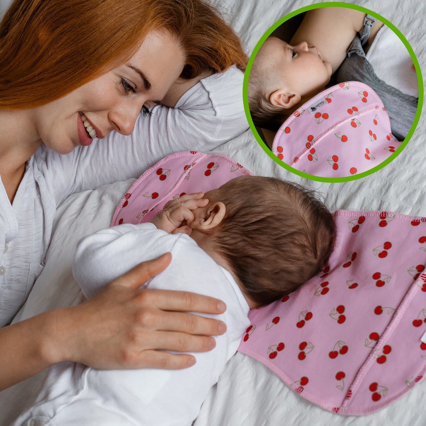 Baby Burp Cloths, 3-Pack of Double Layered Organic Cotton Milk Spit Up Towels for Newborns MADE IN EU, Extra Soft Bib and Absorbent Burping Rags, Quick Drying Receiving Blankets for Girls and Boys