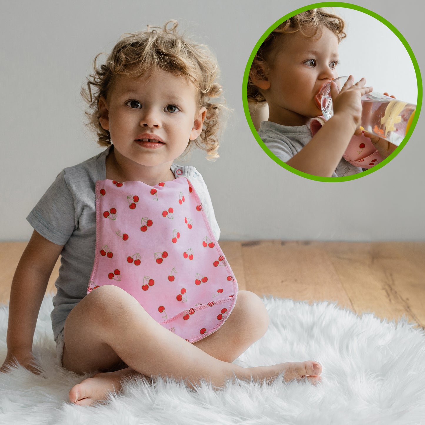 Baby Burp Cloths, 3-Pack of Double Layered Organic Cotton Milk Spit Up Towels for Newborns MADE IN EU, Extra Soft Bib and Absorbent Burping Rags, Quick Drying Receiving Blankets for Girls and Boys