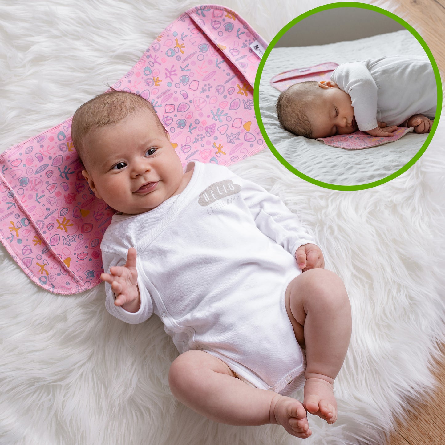 Baby Burp Cloths, 3-Pack of Double Layered Organic Cotton Milk Spit Up Towels for Newborns MADE IN EU, Extra Soft Bib and Absorbent Burping Rags, Quick Drying Receiving Blankets for Girls and Boys