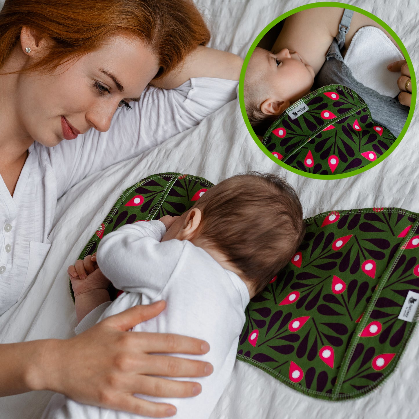 Baby Burp Cloths, 3-Pack of Double Layered Organic Cotton Milk Spit Up Towels for Newborns MADE IN EU, Extra Soft Bib and Absorbent Burping Rags, Quick Drying Receiving Blankets for Girls and Boys