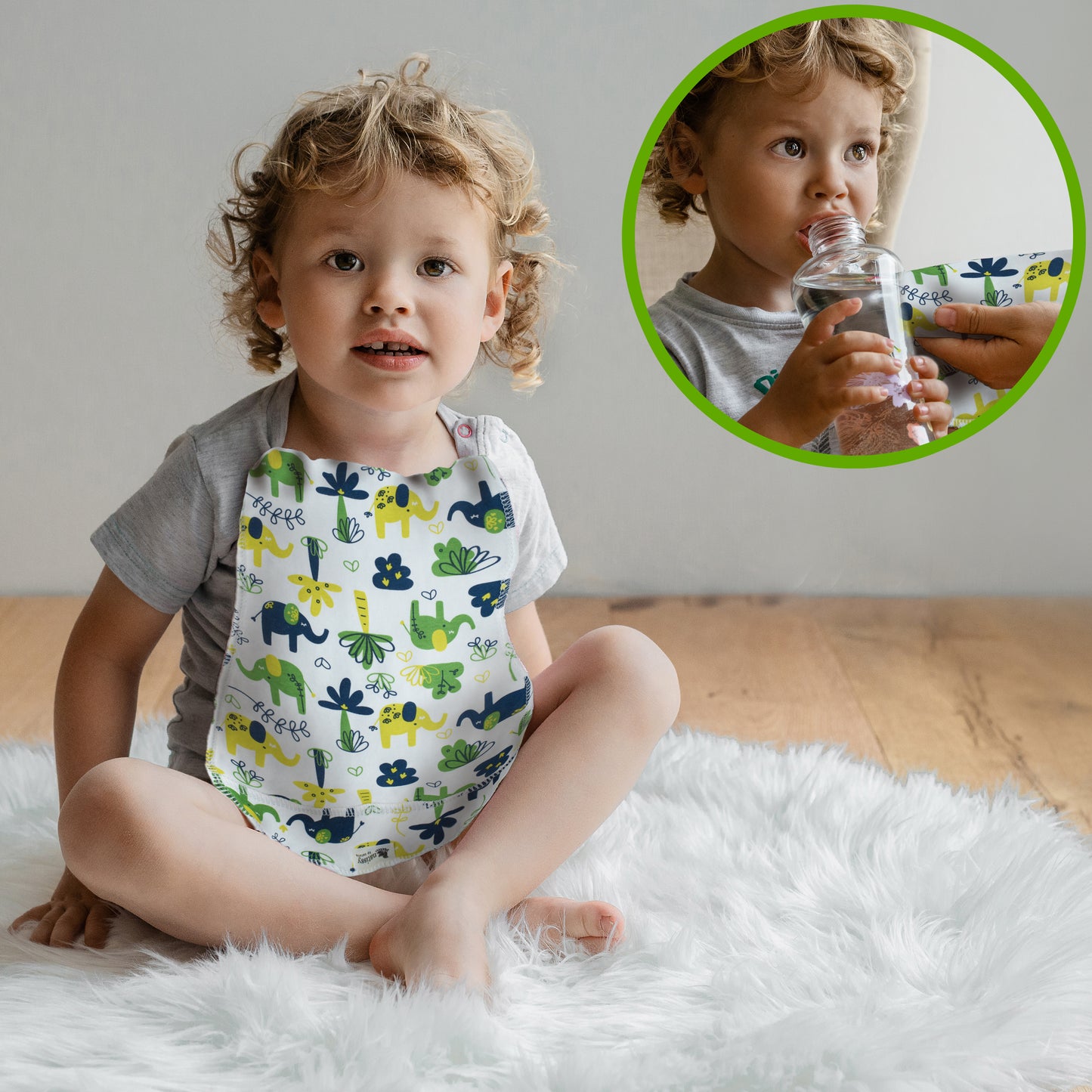 Baby Burp Cloths, 3-Pack of Double Layered Organic Cotton Milk Spit Up Towels for Newborns MADE IN EU, Extra Soft Bib and Absorbent Burping Rags, Quick Drying Receiving Blankets for Girls and Boys