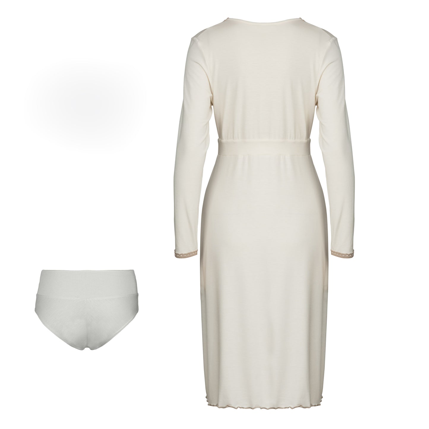 Bamboo Nightdress; Long-Sleeved Sleepwear for Women; Ladies’ Nightwear; MADE IN EU; BONUS Bamboo Brazilian Underwear & BONUS Bamboo Night Sleeping Mask filled with organic buckwheat husk and lavender