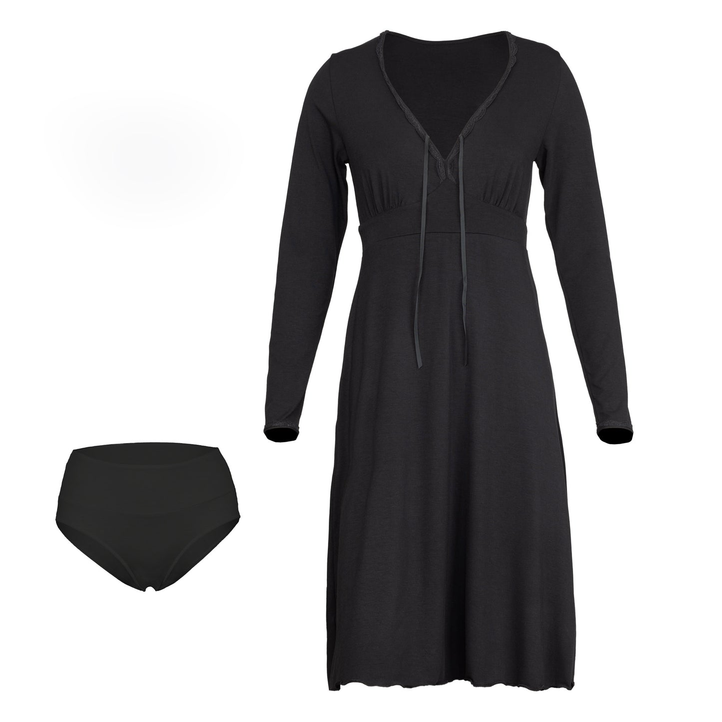 Bamboo Nightdress; Long-Sleeved Sleepwear for Women; Ladies’ Nightwear; MADE IN EU; BONUS Bamboo Brazilian Underwear & BONUS Bamboo Night Sleeping Mask filled with organic buckwheat husk and lavender