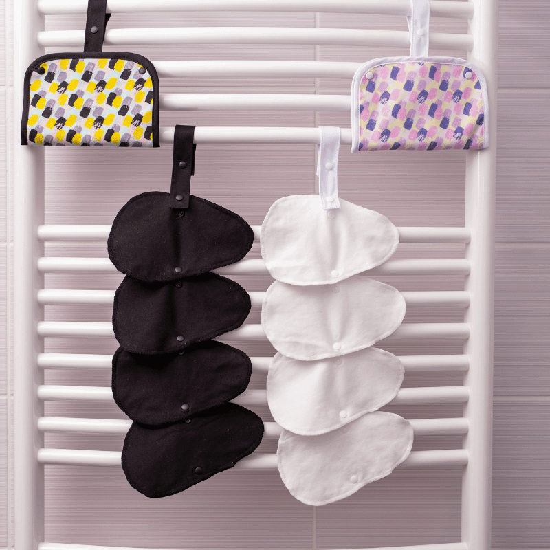 Non-Slip Premium Reusable Panty Liners for Women & Teens (Tanga S, 7-Pack) - Black Cat