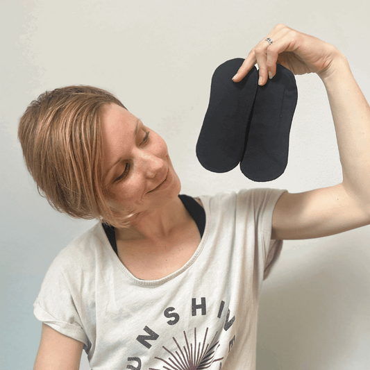 Non-Slip Premium Reusable Panty Liners for Women & Teens (S, 7-Pack) - Black Cat