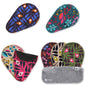 Reusable Panty liners, 7-Pack of Organic Cotton Reusable Sanitary Pantyliners with Wings; MADE IN EU; for Vaginal Discharge and Everyday Cleanliness; Non-irritating, Anti-allergic, Antibacterial; for Daily Usage and in case of White Discharge; Washable Cloth Pads w/o Chemicals; Reusable Liners