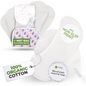 Non-Slip Organic Reusable Period Pads for Heavy Flow & Incontinence (L+XL, 6-Pack) - Plain White