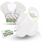 Non-Slip Organic Reusable Panty Liners for Women & Teens (Medium, 7-Pack) - Plain White