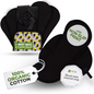 Non-Slip Organic Reusable Period Pads for Heavy Flow & Incontinence (L+XL, 6-Pack) - Plain Black