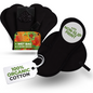 Non-Slip Premium Reusable Panty Liners for Women & Teens (M, 7-Pack) - Black Cat