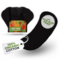 Non-Slip Premium Reusable Panty Liners for Women & Teens (Wingless S, 7-Pack) - Black Cat