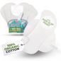 Non-Slip Premium Reusable Panty Liners for Women & Teens (M, 7-Pack) - White Lily