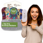Wingless Reusable Sanitary Pads with Adhesive Sticker for Heavy Flow & Incontinence (L+XL, 6-Pack) - Grapes