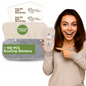 Wingless Camel Toe Panty Liners with Adhesive Sticker (Small, 7-Pack) - Natural Unbleached