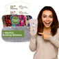 Wingless Camel Toe Panty Liners with Adhesive Sticker (Small, 7-Pack) - Grapes