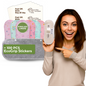 Wingless Reusable Panty Liners with Adhesive Sticker (MEDIUM, 7-Pack) - Pastel