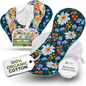 Organic Cotton EcoComfort Reusable Period Pads for Heavy Flow & Incontinence (L+XL, 6-Pack) - Blue Blush
