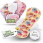 Organic Cotton EcoComfort Reusable Period Pads for Heavy Flow & Incontinence (L+XL, 6-Pack) - Blossom