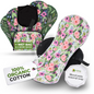 Organic Cotton EcoComfort Reusable Period Pads for Heavy Flow & Incontinence (L+XL, 6-Pack) - Botanical