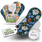 Organic Cotton EcoComfort Reusable Period Pads for Light Flow (S+M, 6-Pack) - Blue Blush