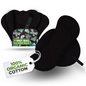 Organic Cotton EcoComfort Reusable Panty Liners for Women & Teens (Small, 7-Pack) -  Plain Black
