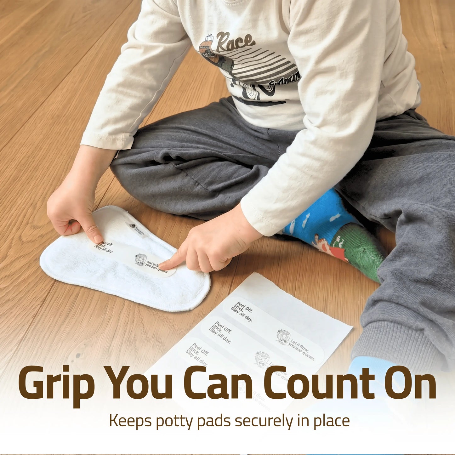 EcoGrip Adhesive Sticker Refills for Reusable Potty Training Pads (100-Pack)