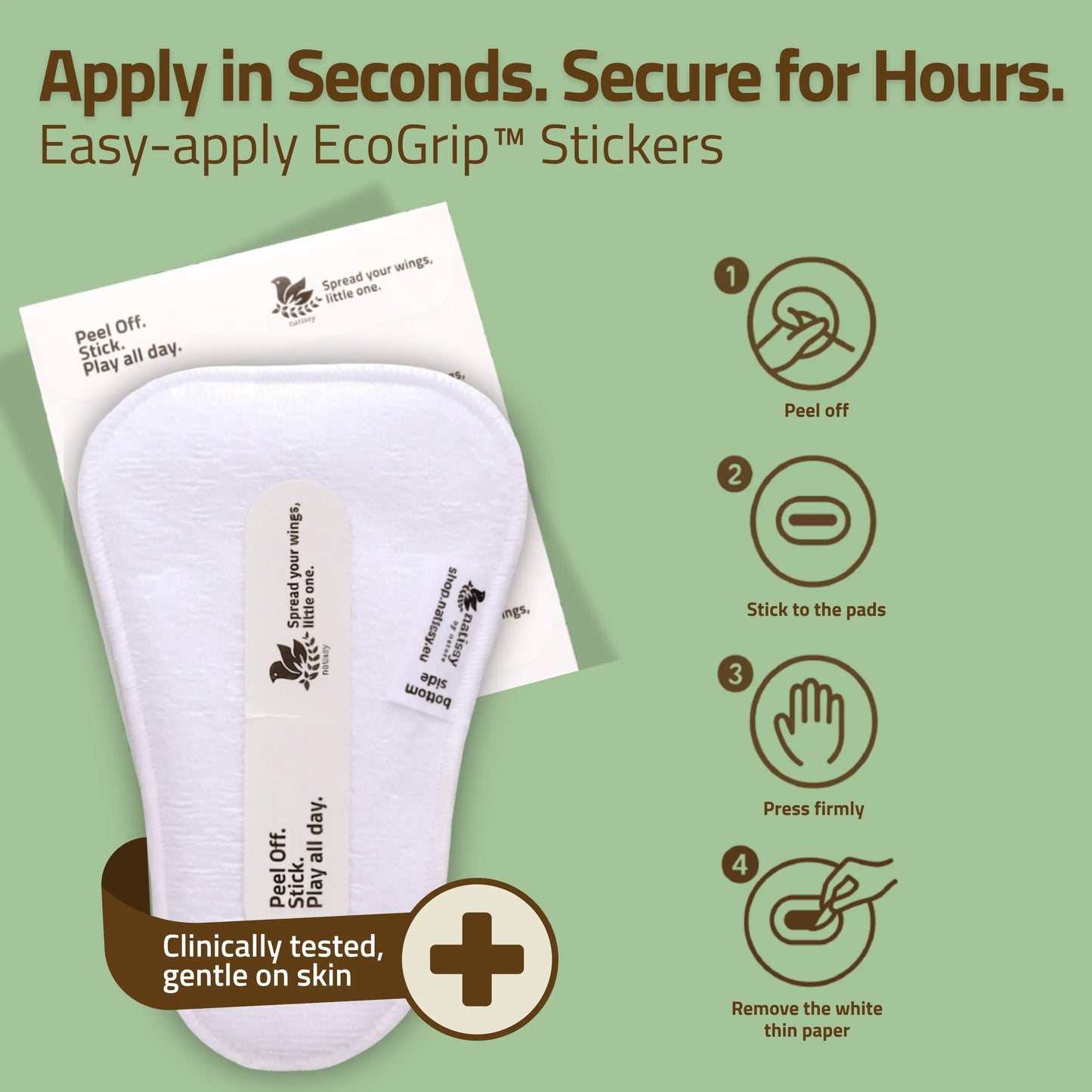 EcoGrip Adhesive Sticker Refills for Reusable Potty Training Pads (100-Pack)