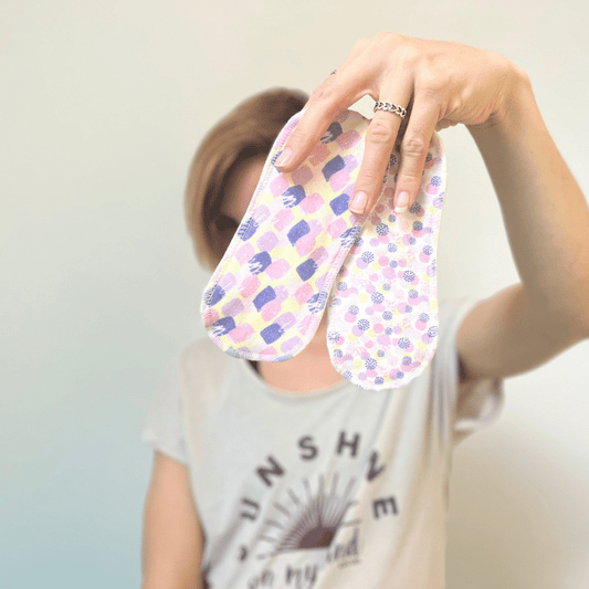 Non-Slip Organic Reusable Period Pads for Light Flow (S+M, 6-Pack) - Springtime