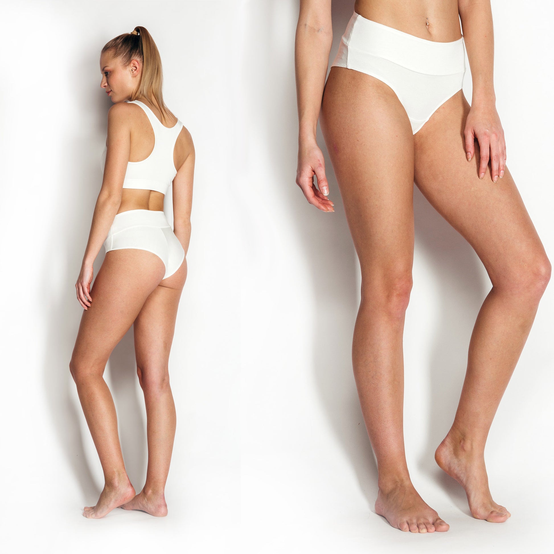 Bamboo Brazilian Underwear;, Panties for Women; MADE IN EU; BONUS 3-Pack Bamboo Reusable Sanitary Pantyliners with Wings FREE