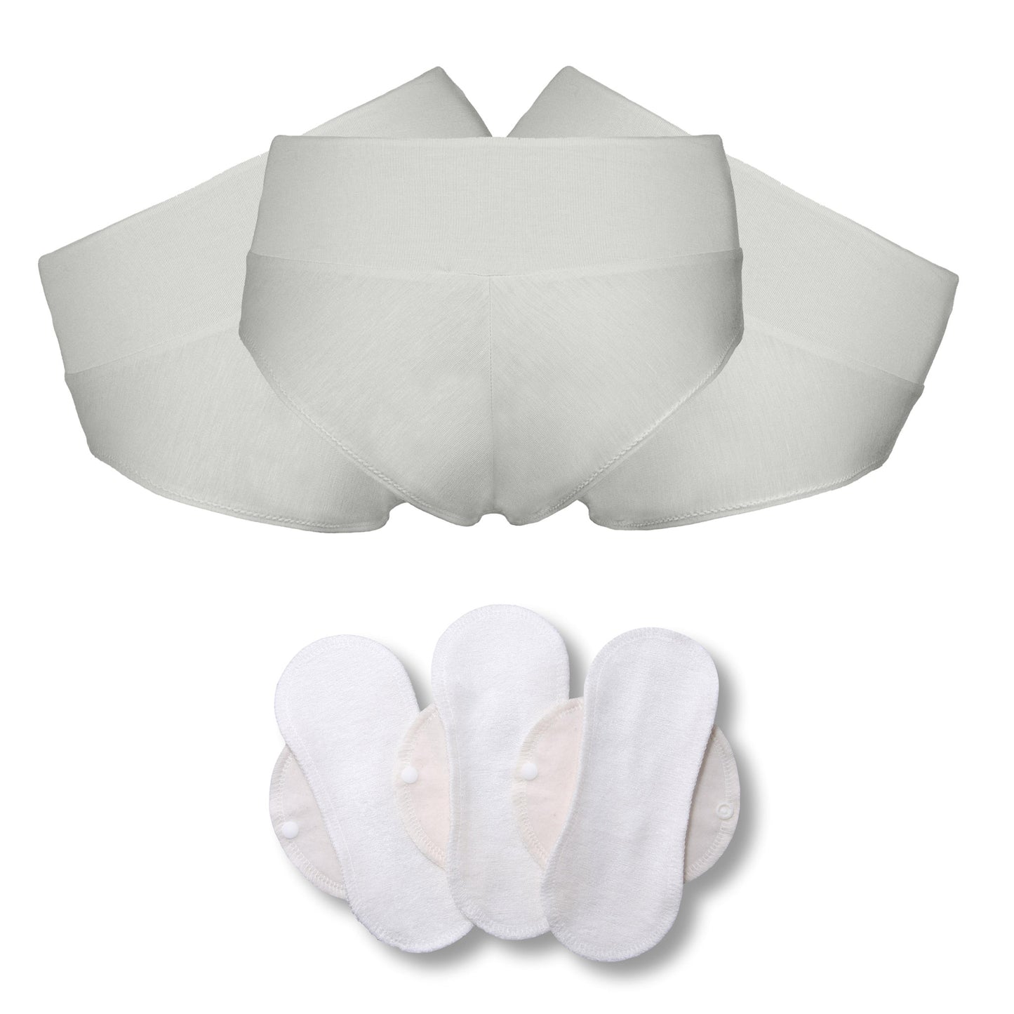 Bamboo Brazilian Underwear;, Panties for Women; MADE IN EU; BONUS 3-Pack Bamboo Reusable Sanitary Pantyliners with Wings FREE