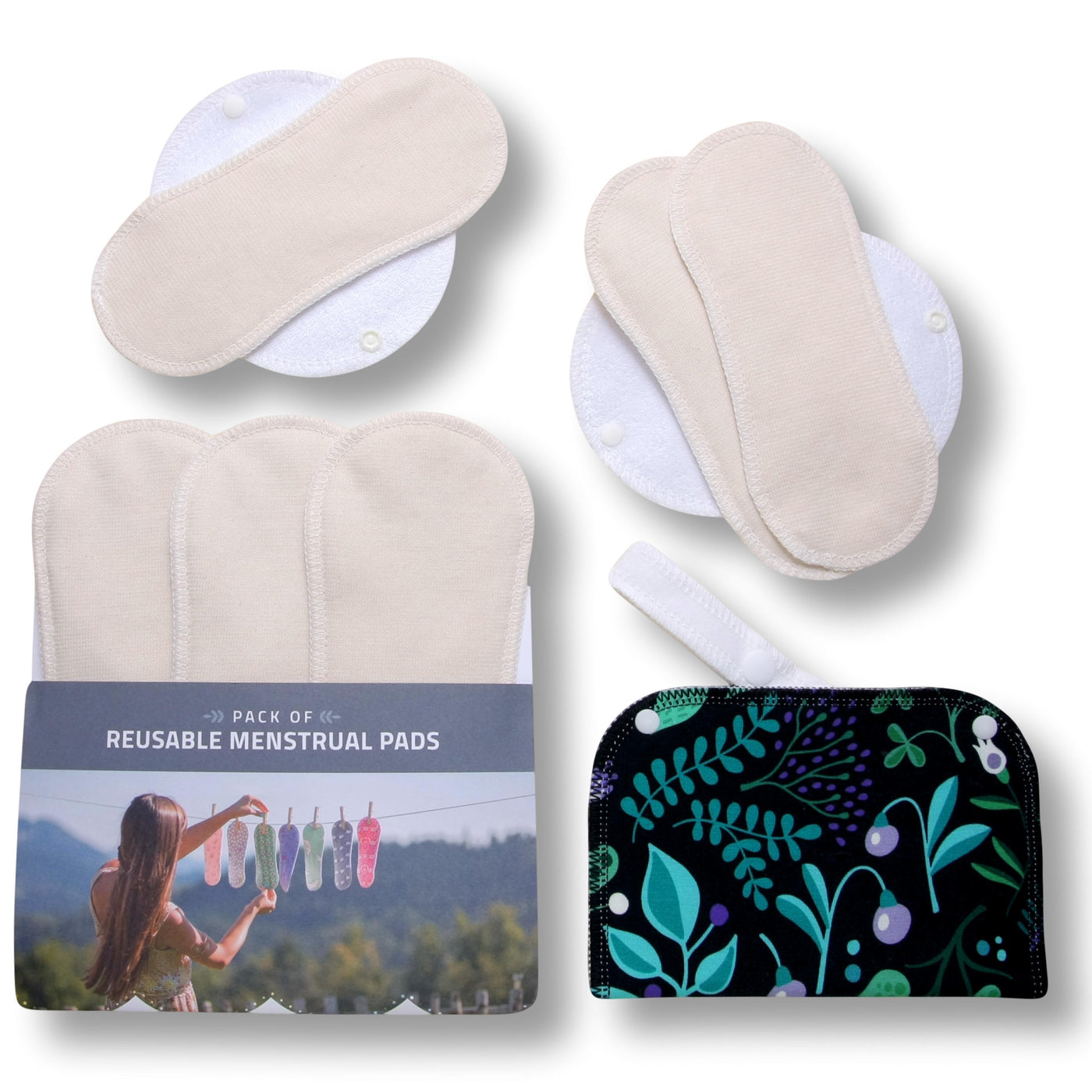 Reusable Cloth Incontinence Pads, Multipack