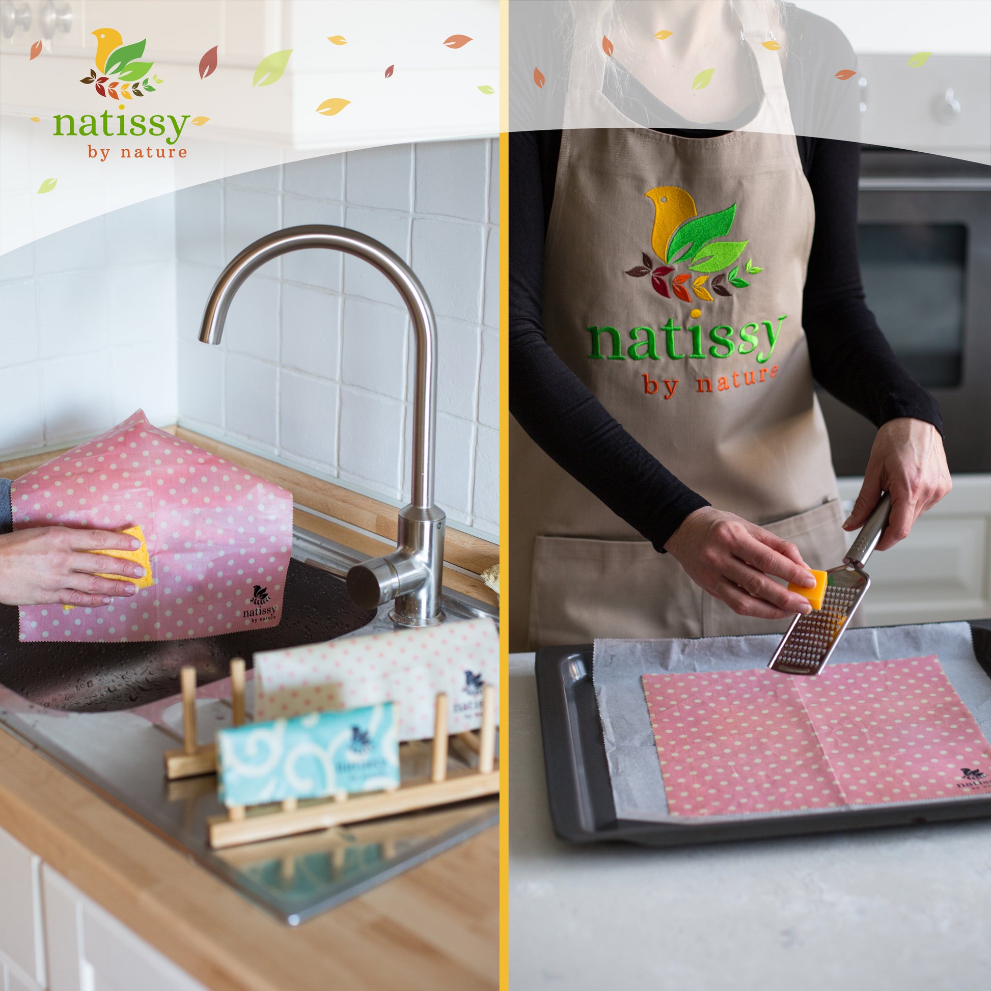 Beeswax Wraps, 1 Meter Roll of Reusable Organic Waxed Food Storage Cloth, Sustainable Plastic Free Bowl Cover & Eco-Friendly Wax Sandwich Wrapper, Zero Waste Cling Film Alternative for Cheese, Fruits
