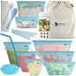 Reusable Silicone Food Storage Bags, 8 Pack Leakproof Silicone Freezer Bags, BPA free, Plastic Free Reusable Ziplock Bags, Reusable Sandwich Bag, Stand Up Silicon Pouch for Snack & Sous Vide Cooking