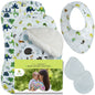 Baby Burp Cloths, 3-Pack of Double Layered Organic Cotton Milk Spit Up Towels for Newborns MADE IN EU, Extra Soft Bib and Absorbent Burping Rags, Quick Drying Receiving Blankets for Girls and Boys