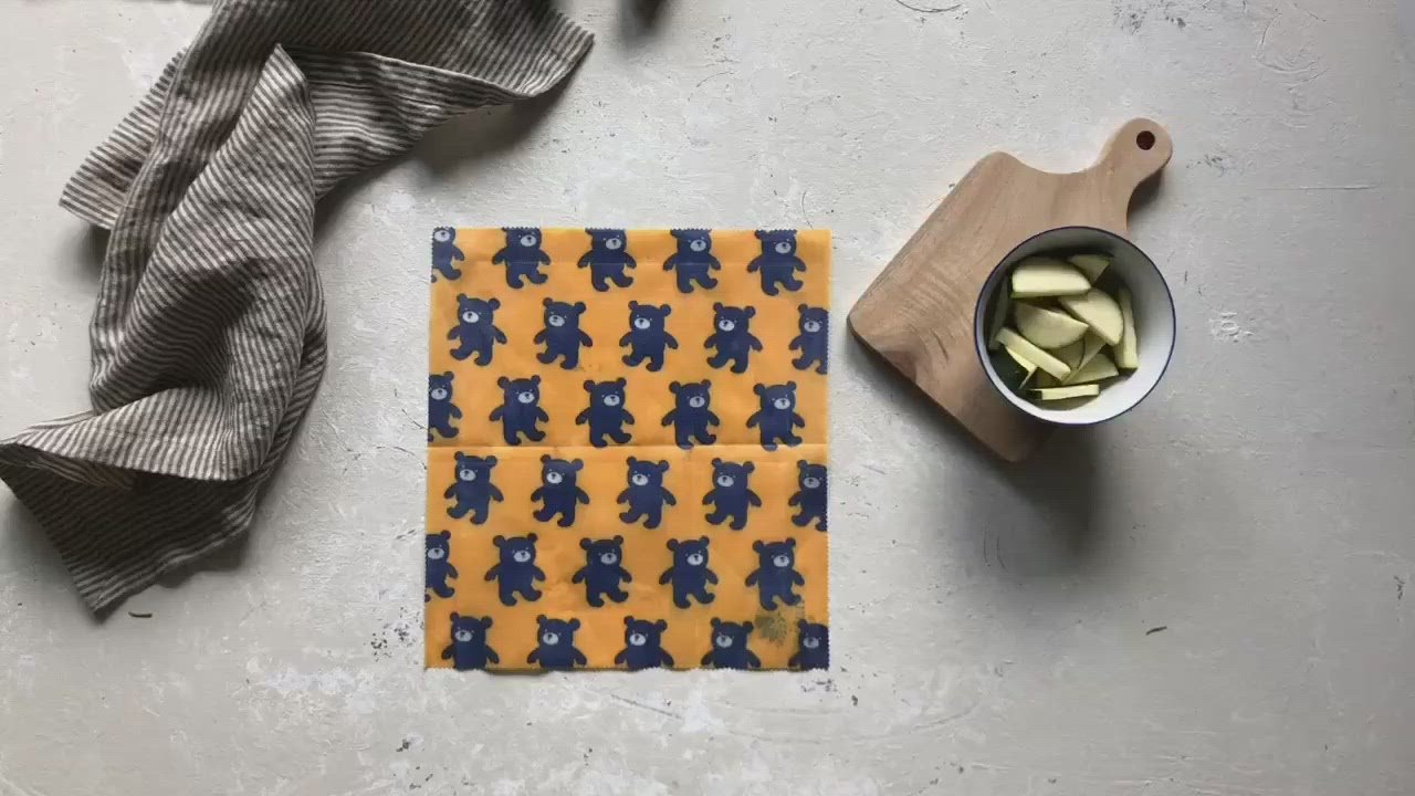 Beeswax Wraps, 1m Roll of Sustainable & Eco-Friendly Waxed Food Storage Cloths - Kids